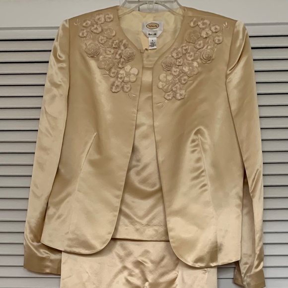 NWT Silk Shantung special occasion gown + jacket - Picture 1 of 9